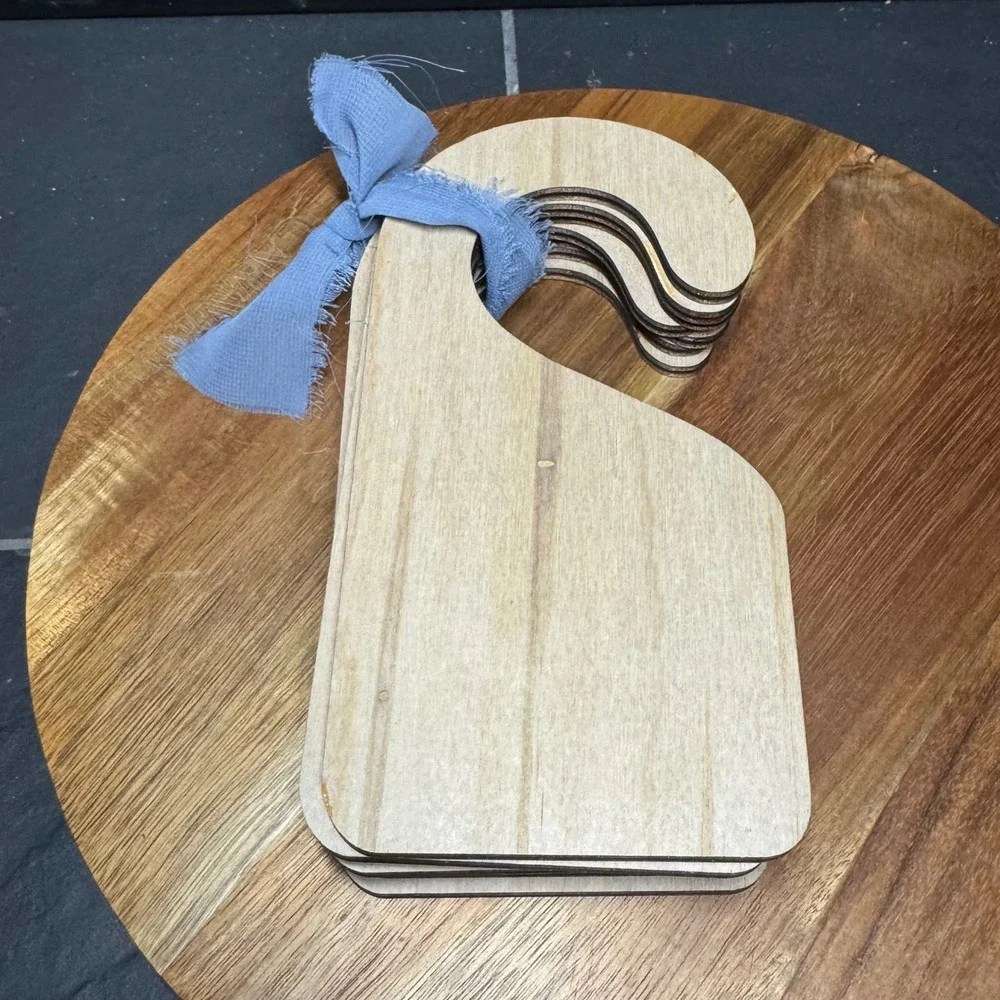 Wooden Baby Closet Dividers Set of 7 Nursery Organizers Newborn to 24 Months